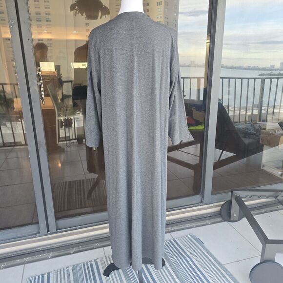 Eileen Fisher Tencil Jersey Dress Sz XLarge 3/4 Sleeve Grey Langenlook Soft - Picture 3 of 10